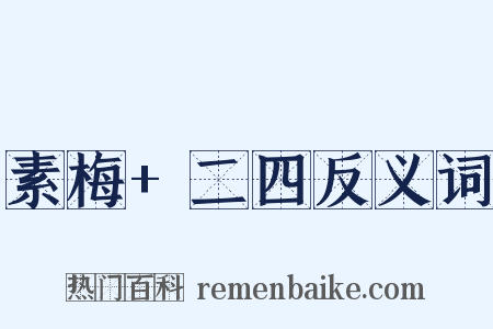 素梅+二四反义词是什么意思的图片